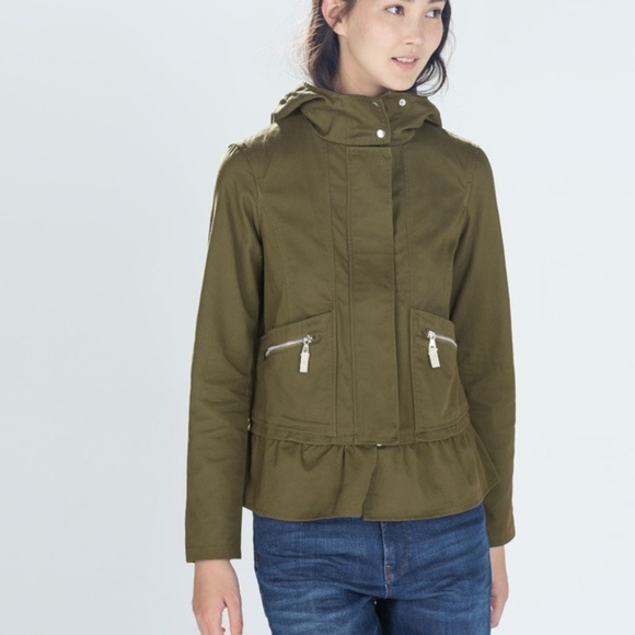 Zara | Jackets \u0026 Coats | Zara Trf Green 